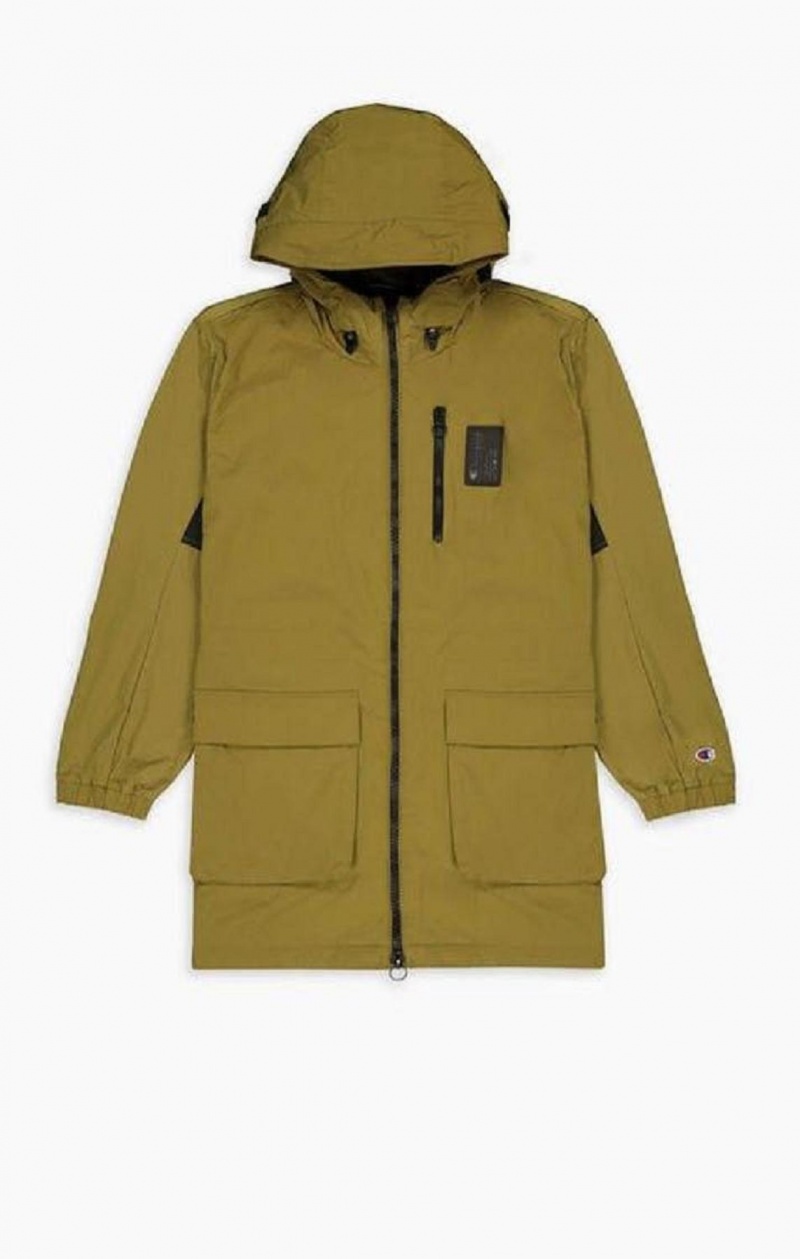 Champion Cargo Pocket Hætte Coat Jakker Herre Olivengrøn Grøn | 2965-KEHBV