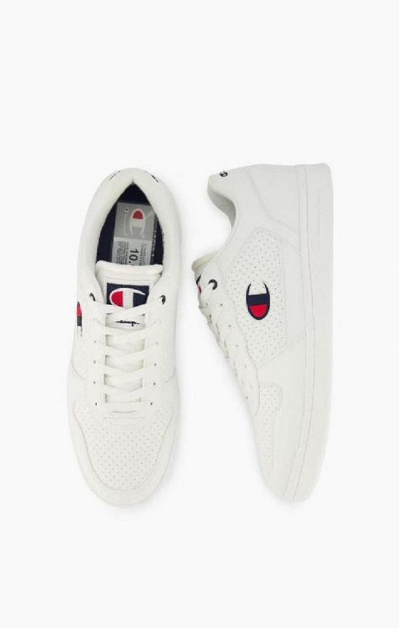 Champion Chicago Faux Læder Trainers Sportssko Herre Hvide | 3791-WCHDK