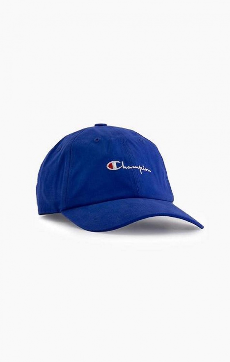 Champion Classic Script Logo Baseball Cap Hatte Herre Blå | 4678-ONRTU