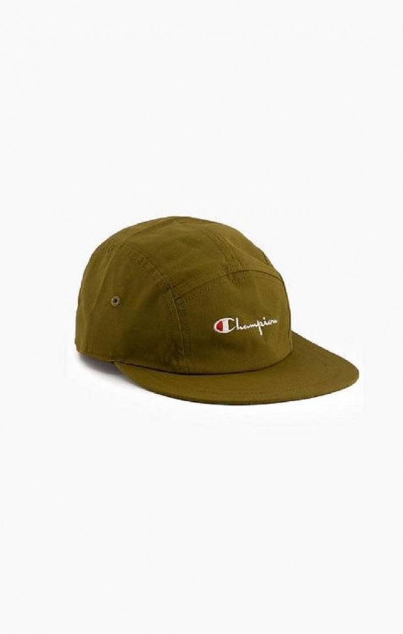 Champion Classic Script Logo Baseball Cap Hatte Herre Olivengrøn Grøn | 1486-LHCQW