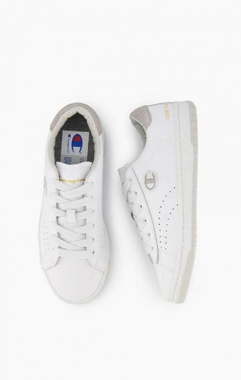 Champion Club Court Colour Back Tab Trainers Sportssko Dame Hvide | 7309-KTUHG