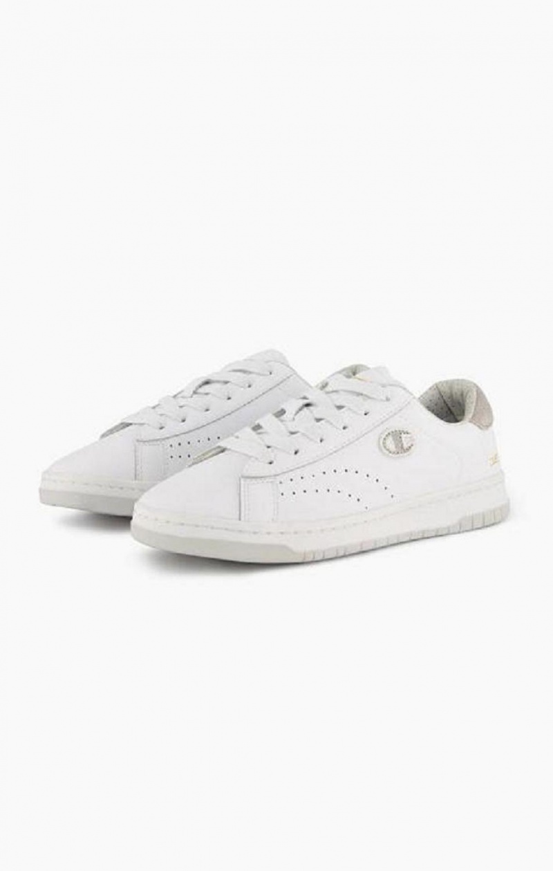 Champion Club Court Colour Back Tab Trainers Sportssko Dame Hvide | 7309-KTUHG