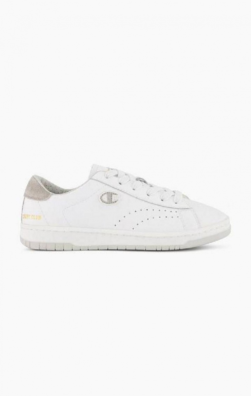 Champion Club Court Colour Back Tab Trainers Sportssko Dame Hvide | 7309-KTUHG