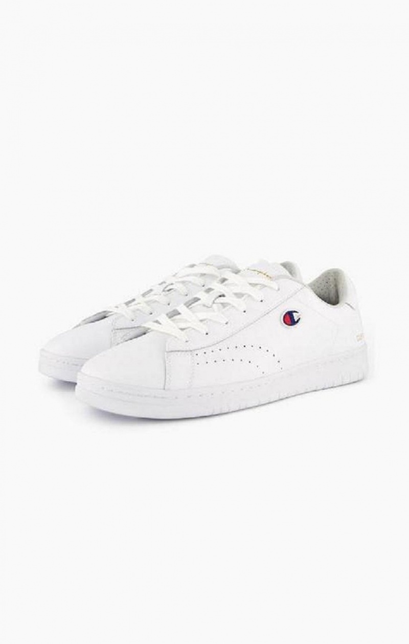 Champion Club Court Colour Back Tab Trainers Sportssko Herre Hvide | 5893-RBTYI