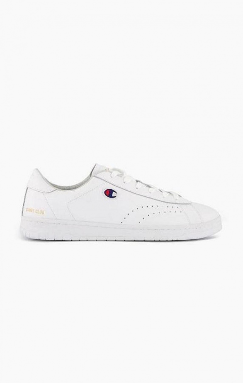 Champion Club Court Colour Back Tab Trainers Sportssko Herre Hvide | 5893-RBTYI