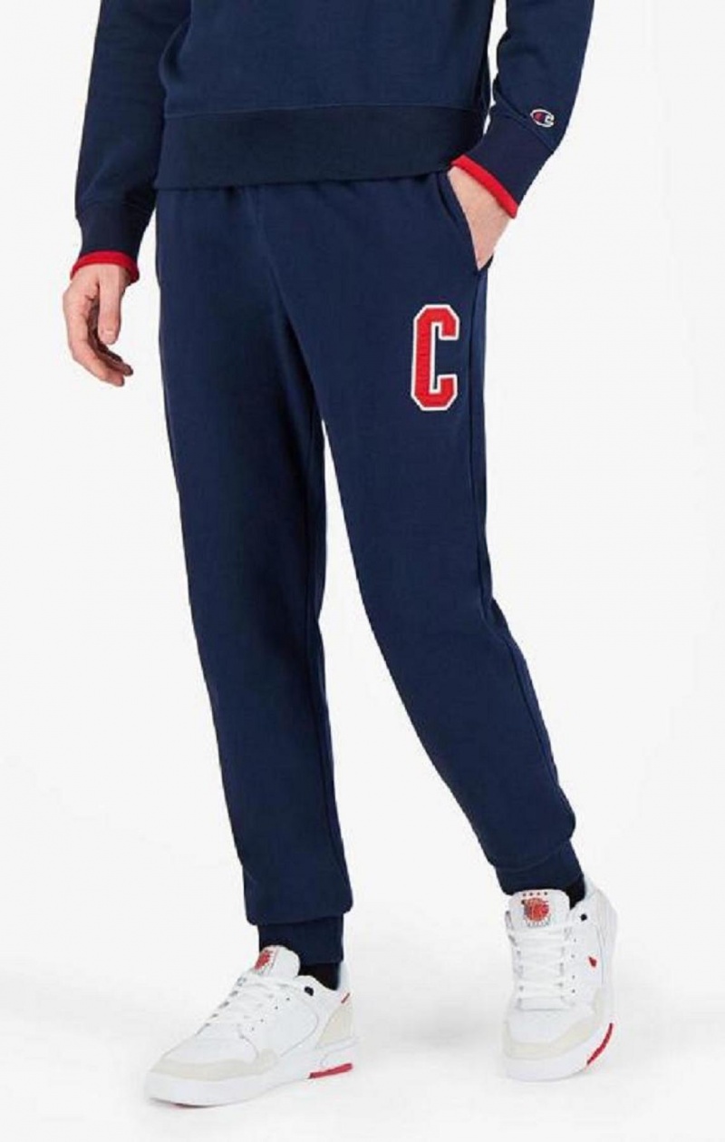 Champion Collegiate C Logo Joggers Joggingbukser Herre Mørketurkis | 9850-ILVHZ