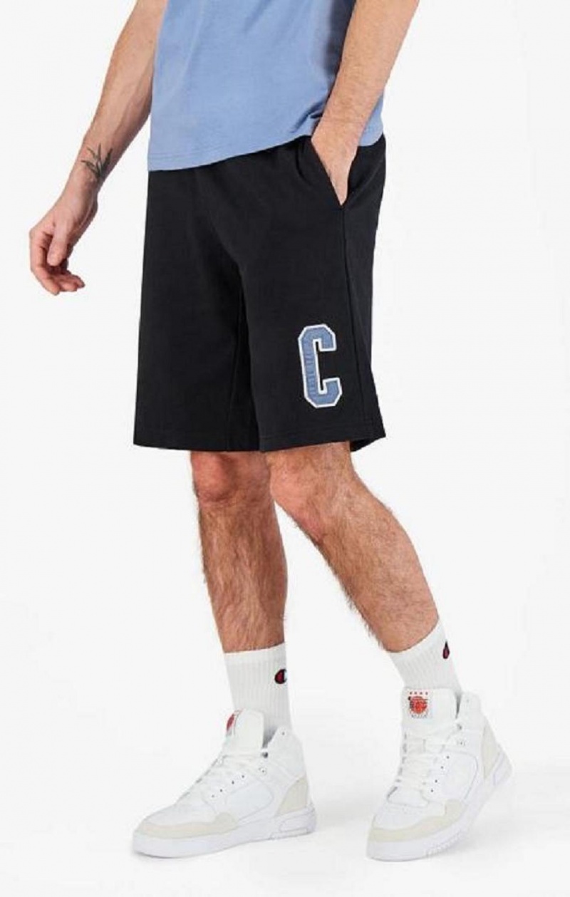 Champion Collegiate C Logo Shorts Shorts Herre Sort | 3710-ULIHO