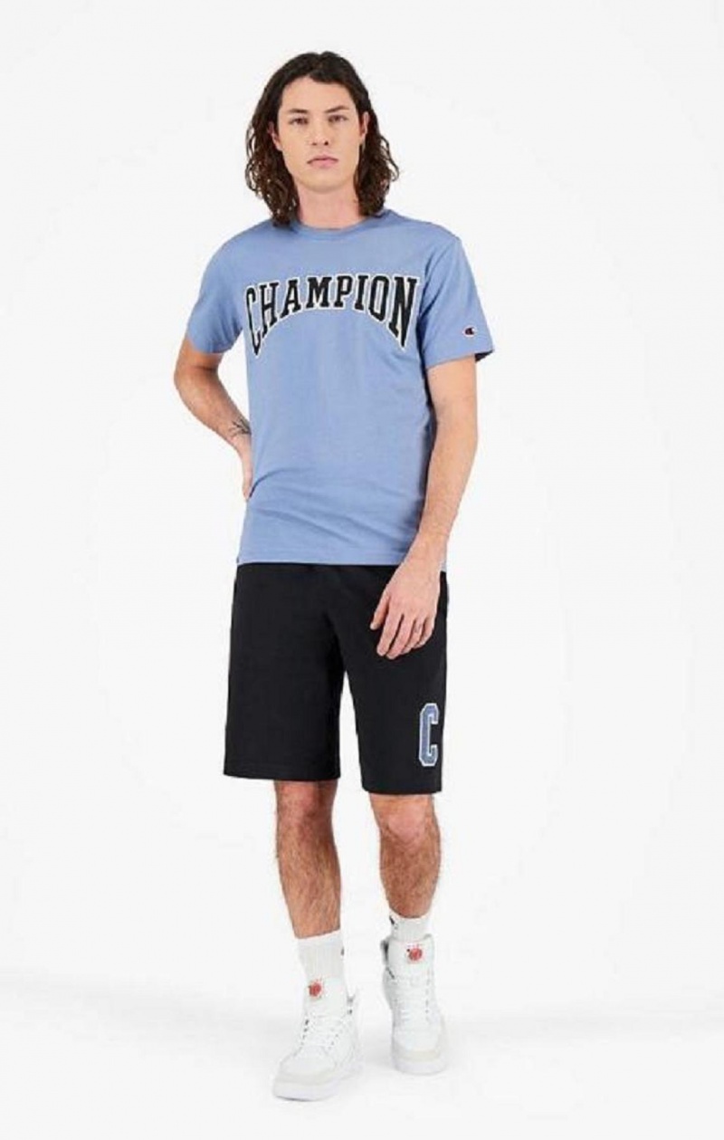 Champion Collegiate C Logo Shorts Shorts Herre Sort | 3710-ULIHO