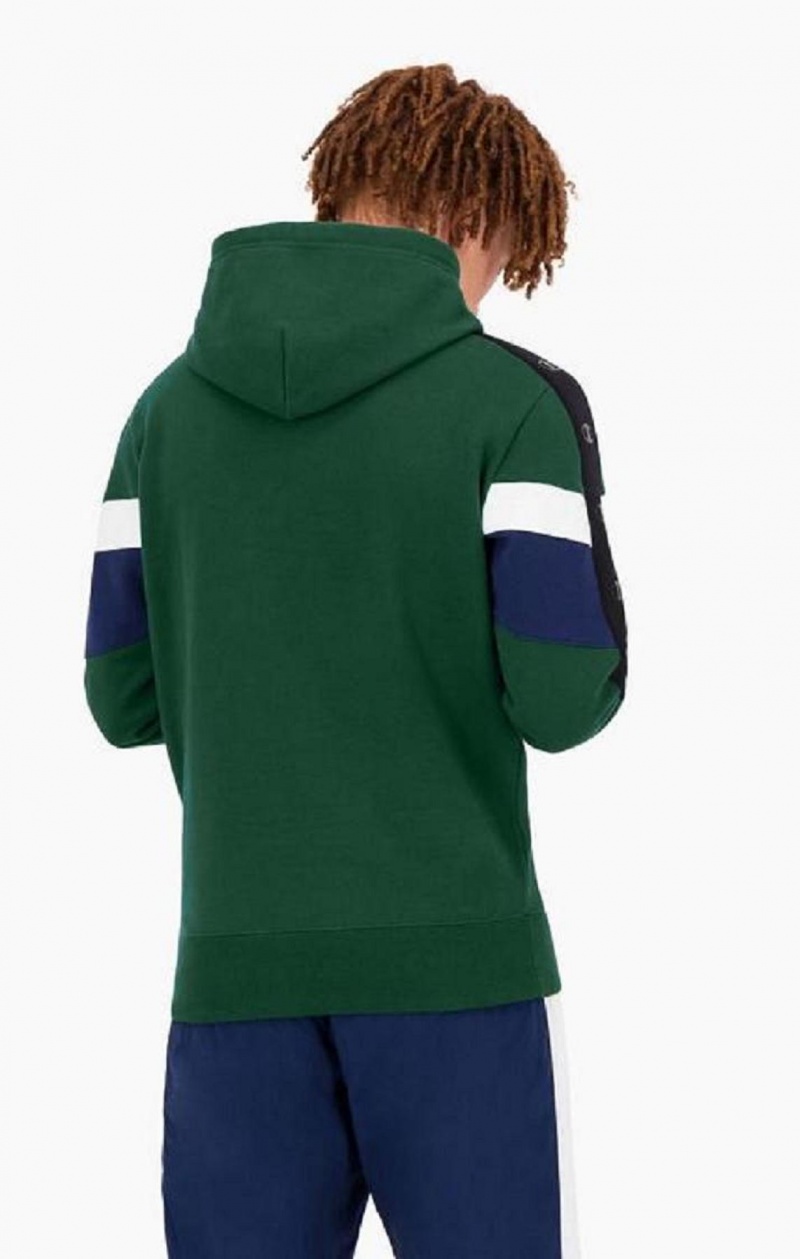 Champion Colour Block Insert Fleece Hoodie Hættetrøje Herre Lysegrøn | 5281-HWDUO