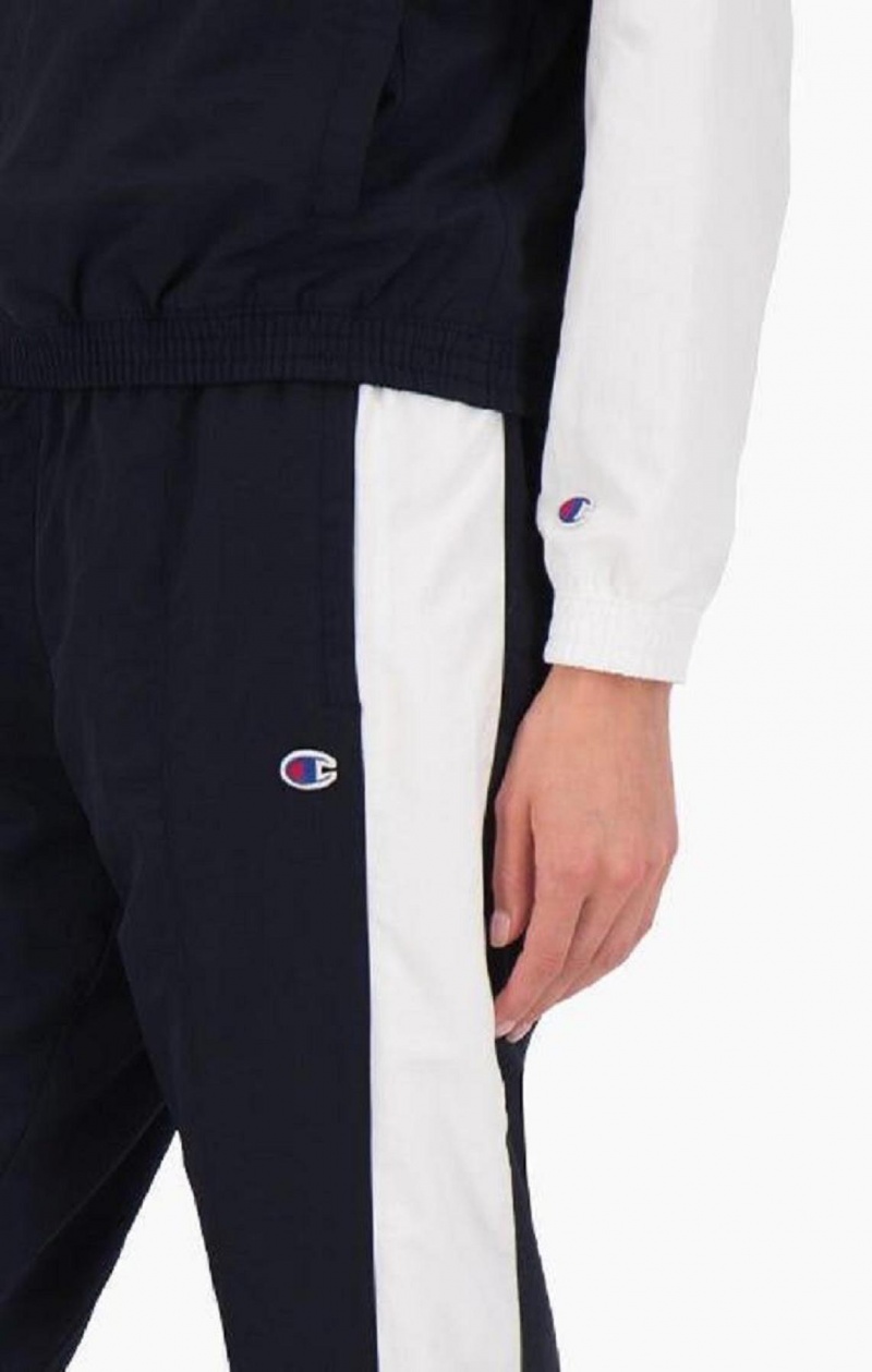 Champion Colour Block Popper Track Pants Joggingbukser Dame Sort | 7103-BTMUR