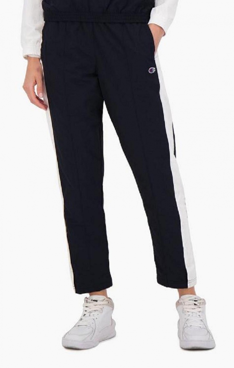 Champion Colour Block Popper Track Pants Joggingbukser Dame Sort | 7103-BTMUR