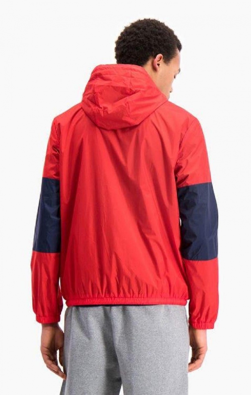 Champion Colour Block Sleeve C Logo Jacket Jakker Herre Rød | 6051-QPBYW