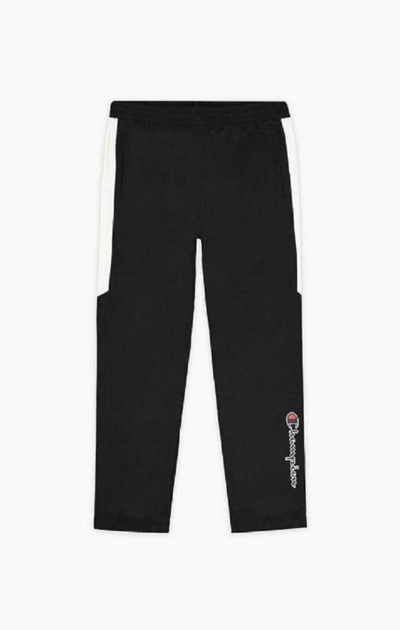 Champion Colour Block Track Pants Joggingbukser Herre Sort | 0397-ZJNDR