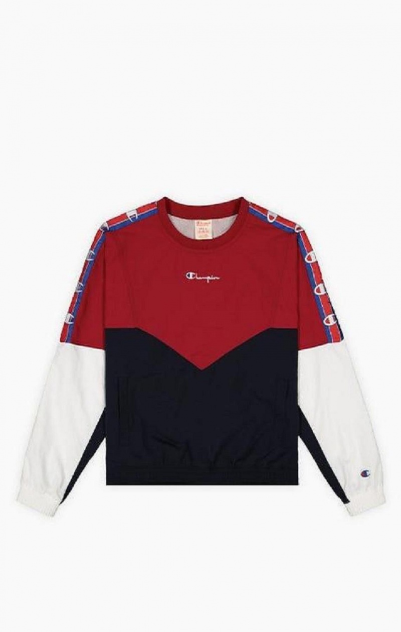 Champion Colour Block Track Sweatshirt Sweatshirts Dame Bordeaux | 7548-OXKED