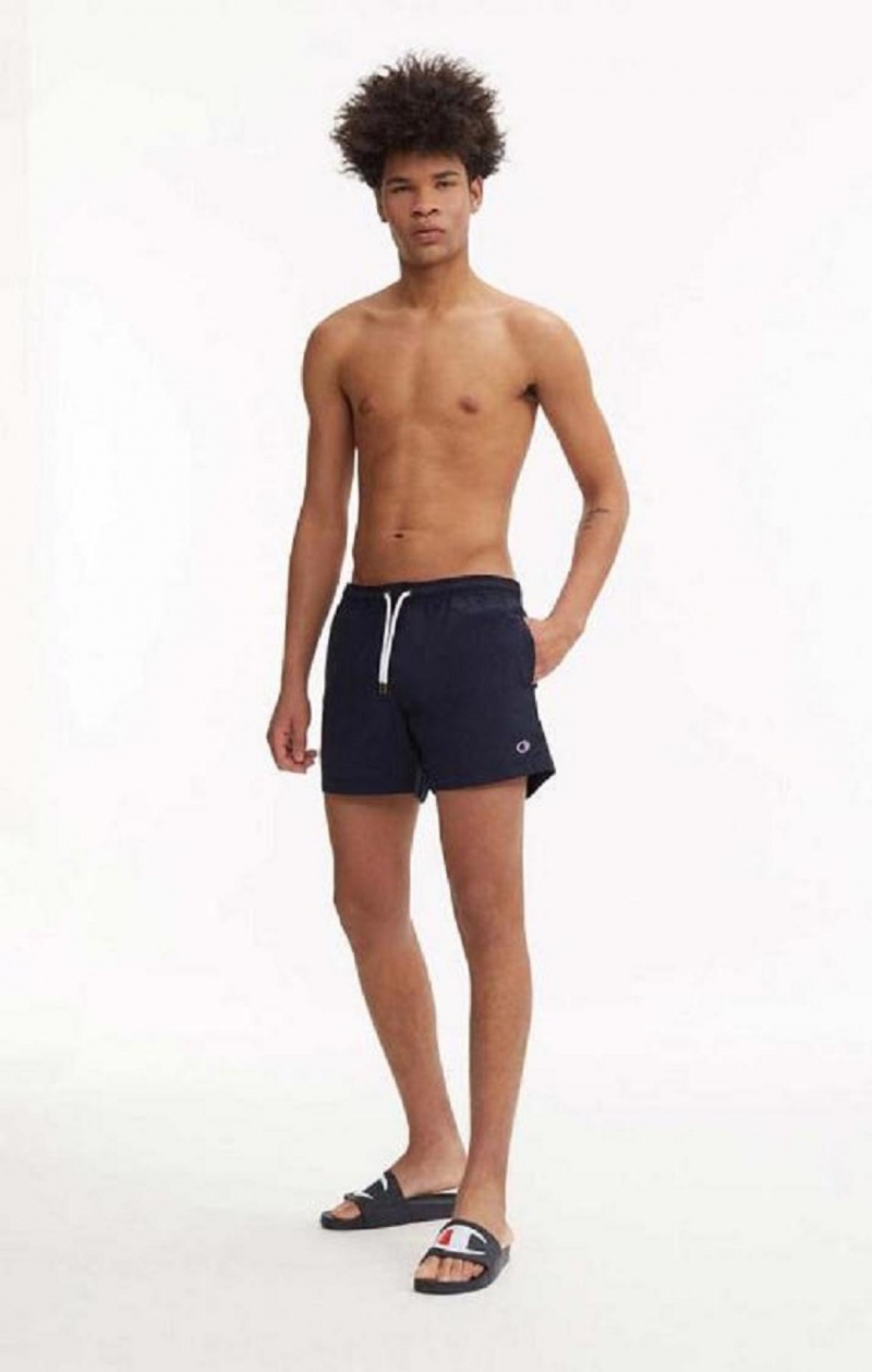 Champion Contrast Seam Detail Swim Shorts Badetøj Herre Mørkeblå | 1853-YJBTK