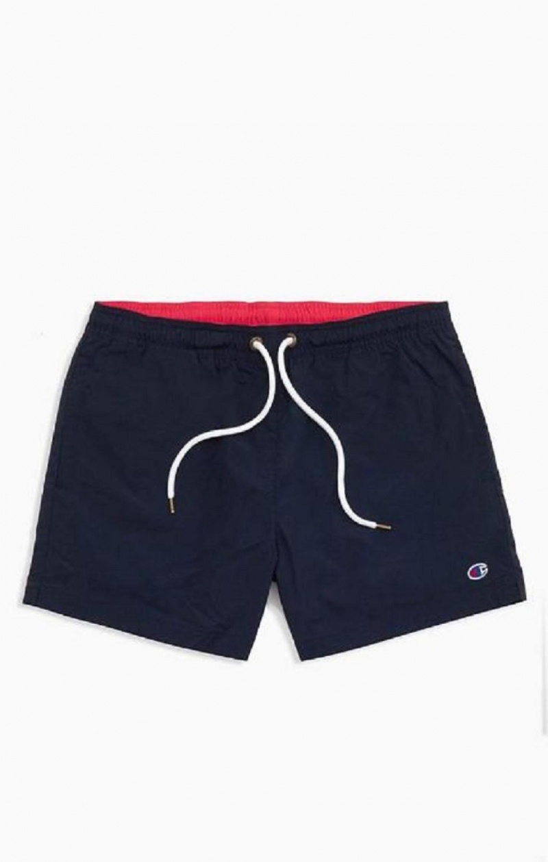 Champion Contrast Seam Detail Swim Shorts Badetøj Herre Mørkeblå | 1853-YJBTK