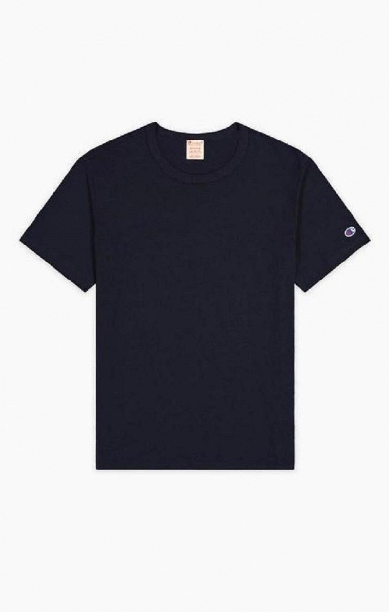 Champion Crew Neck T-Shirt T Shirts Herre Mørkeblå | 5197-LYUSE