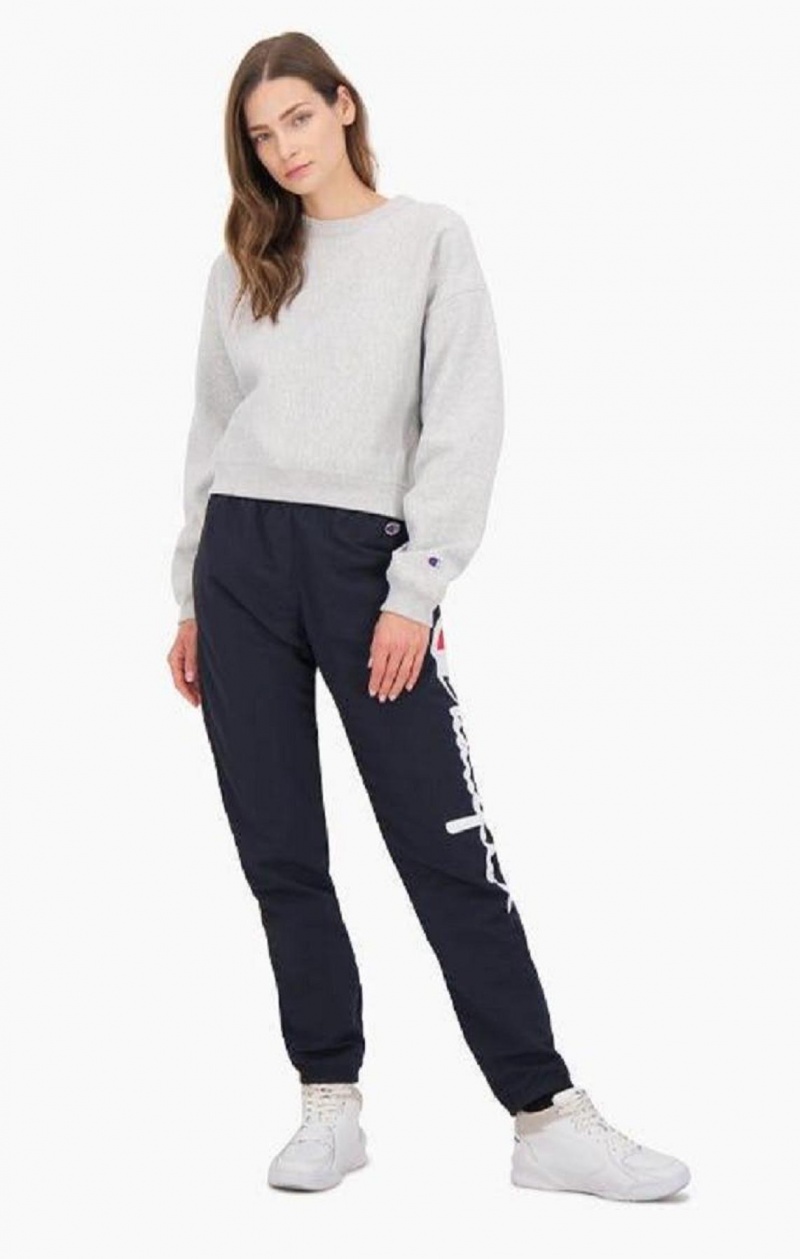 Champion Cropped Reverse Weave Sweatshirt Sweatshirts Dame Lysegrå | 0143-ZQPTO