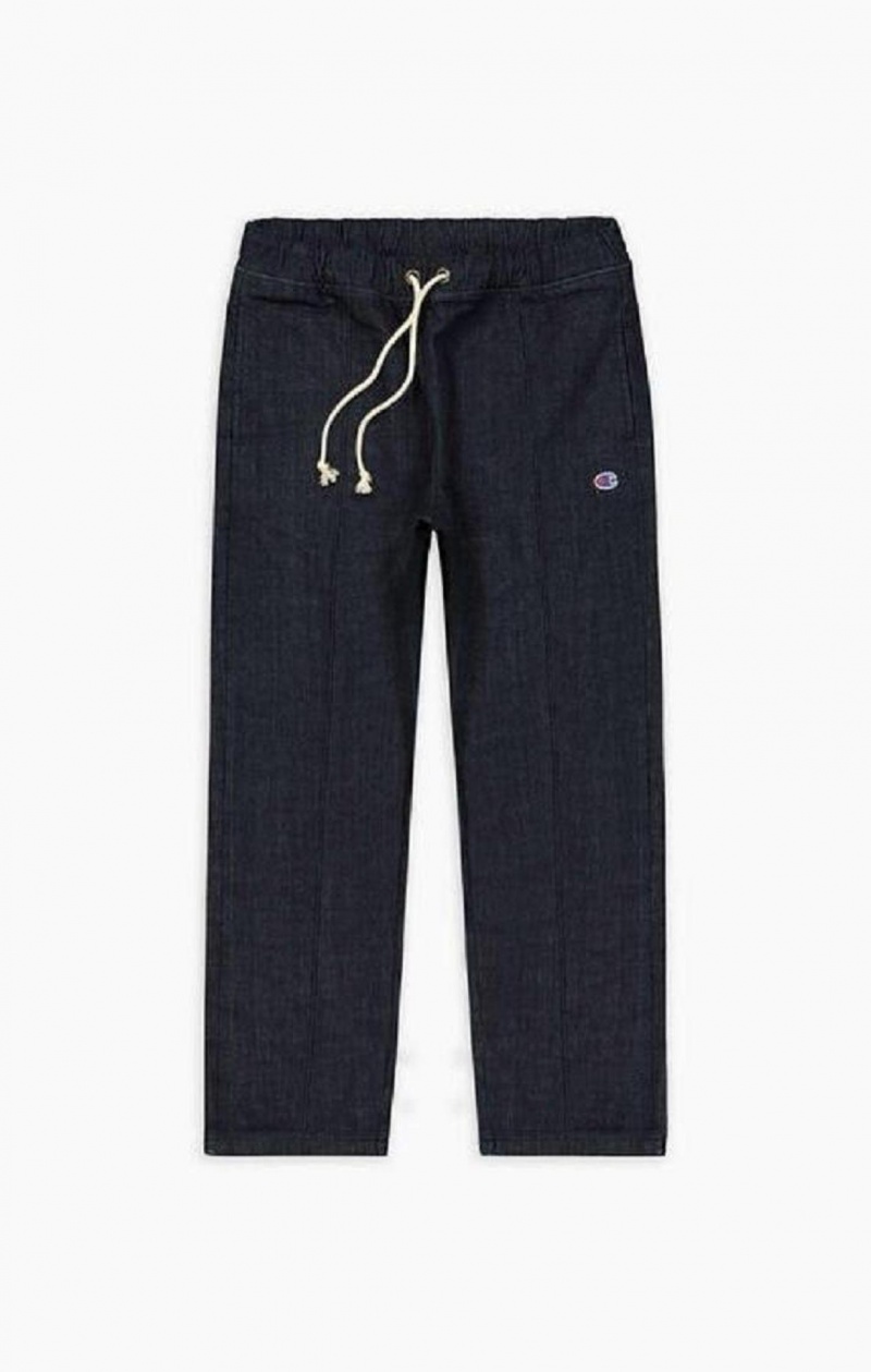 Champion Denim Lige Leg Joggers Joggingbukser Herre Mørkeblå | 5093-YIUFJ