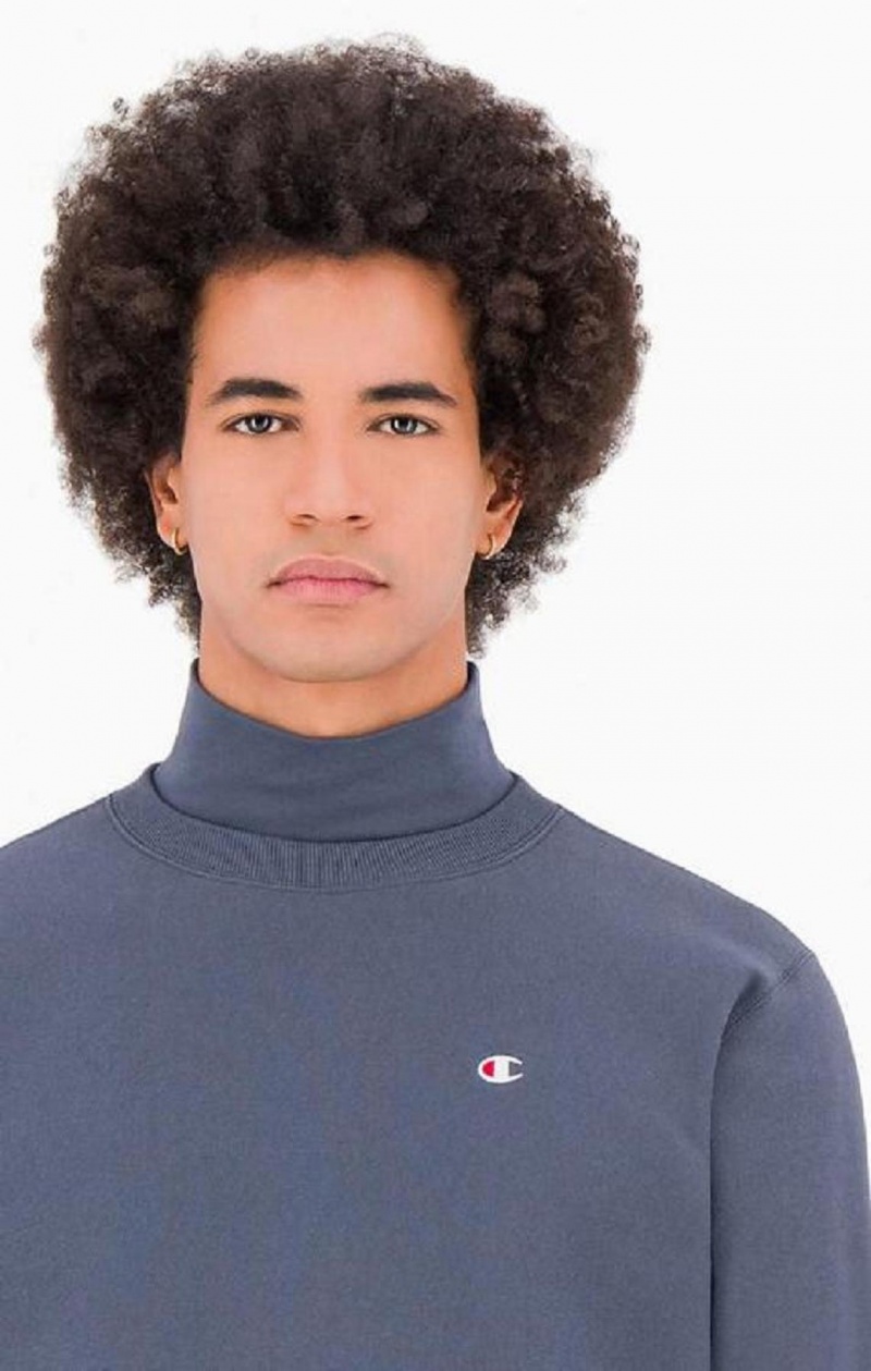 Champion Double Layer Reverse Weave Sweatshirt Sweatshirts Herre Mørketurkis | 7394-NAFCW