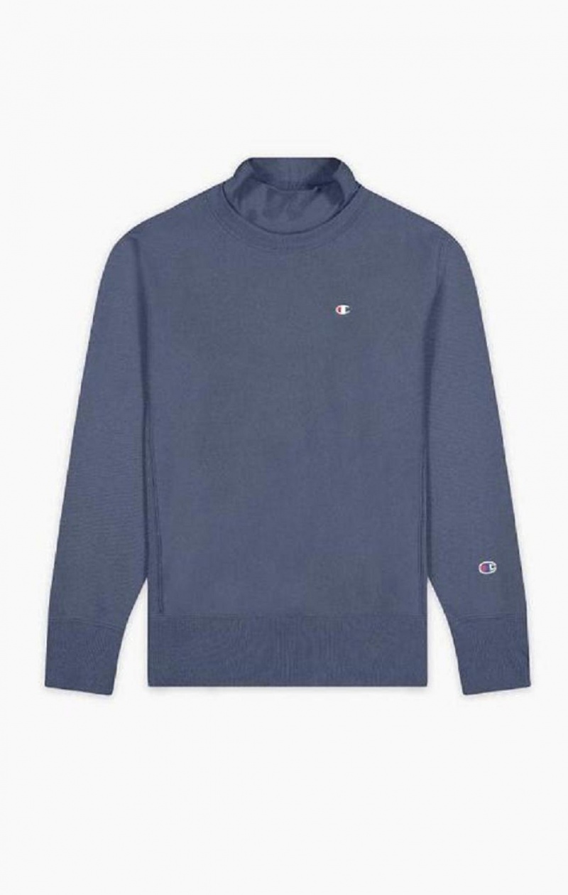 Champion Double Layer Reverse Weave Sweatshirt Sweatshirts Herre Mørketurkis | 7394-NAFCW