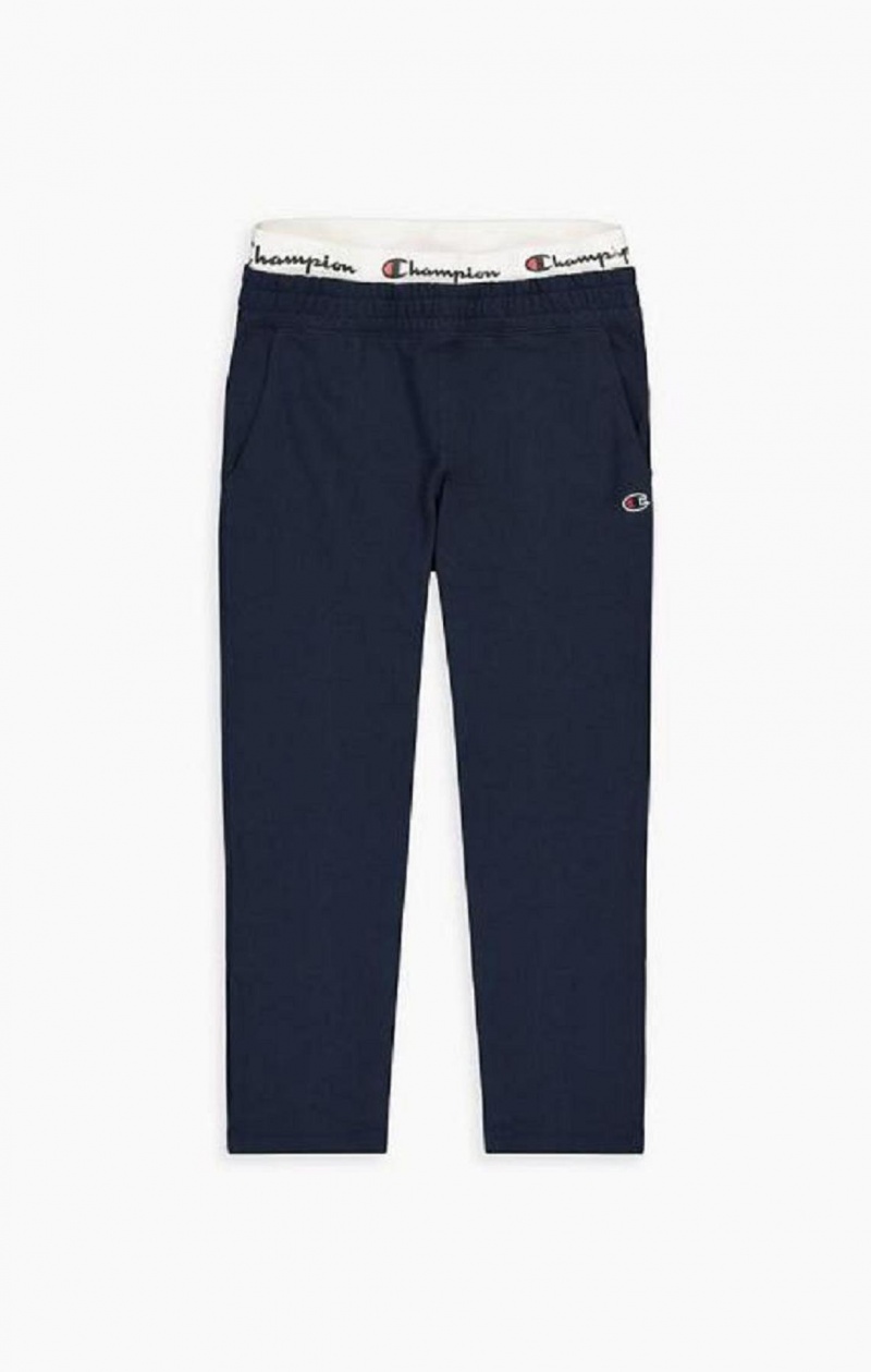 Champion Double Waistband Seam Detail Joggers Joggingbukser Dame Mørkeblå | 9156-GBUOY