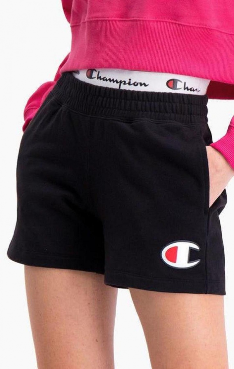 Champion Double Waistband Shorts Shorts Dame Sort | 7365-ASXTB