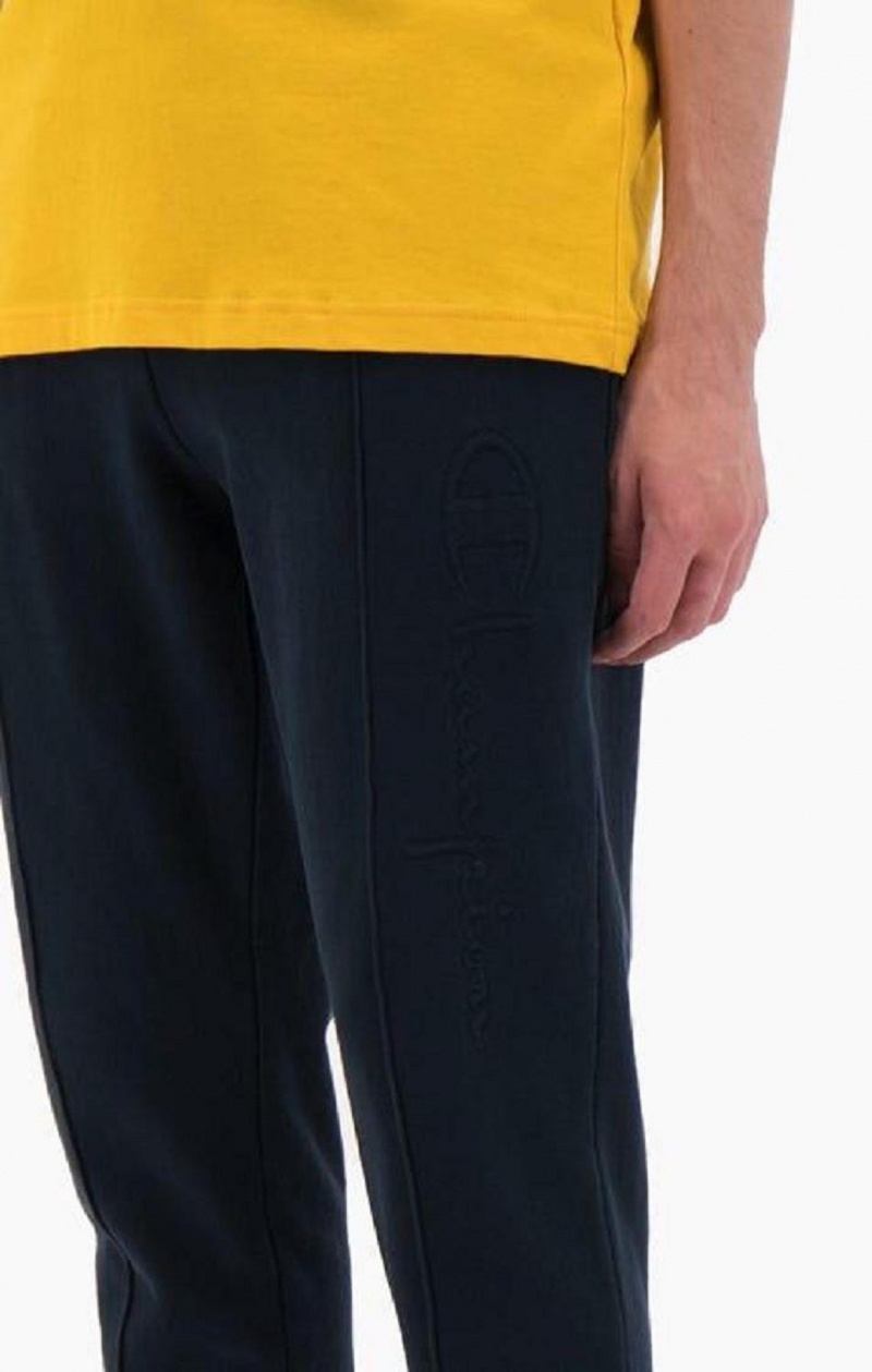 Champion Embossed Script Logo Joggers Joggingbukser Herre Mørketurkis | 2613-YZUQF