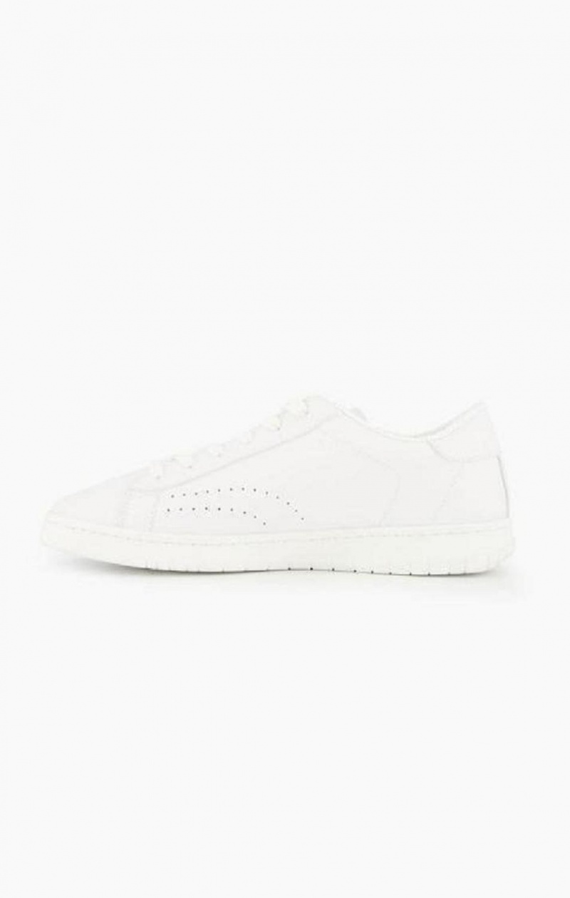 Champion Embroidered Logo Læder Trainers Sportssko Dame Hvide | 1085-USOZT