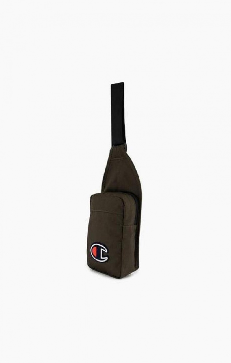 Champion Felt C Logo Shoulder Bag Tasker Herre Mørketurkis | 9160-WSUFA