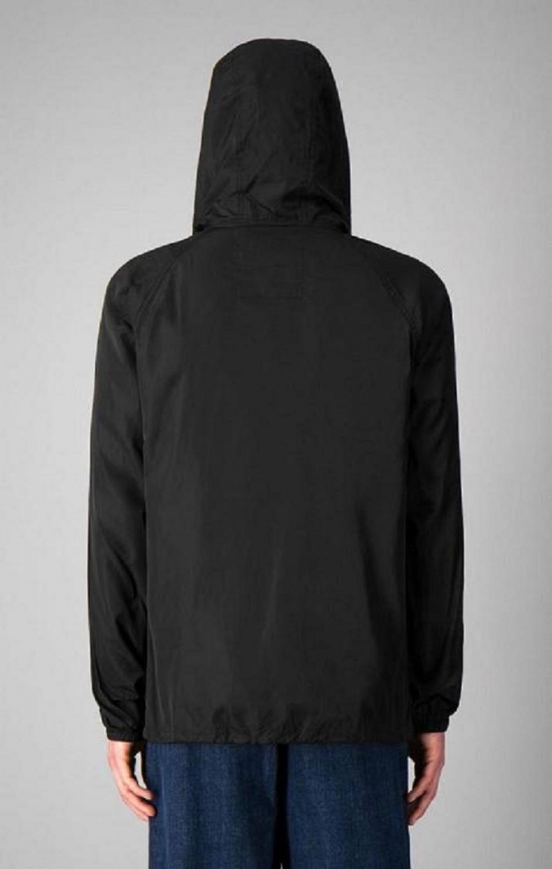 Champion Half Zip-Up Hætte Jacket Jakker Herre Sort | 4751-ADRGF