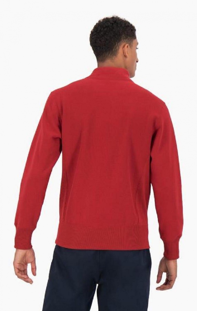 Champion Half Zip-Up Reverse Weave Sweatshirt Sweatshirts Herre Bordeaux | 8034-RTHVP