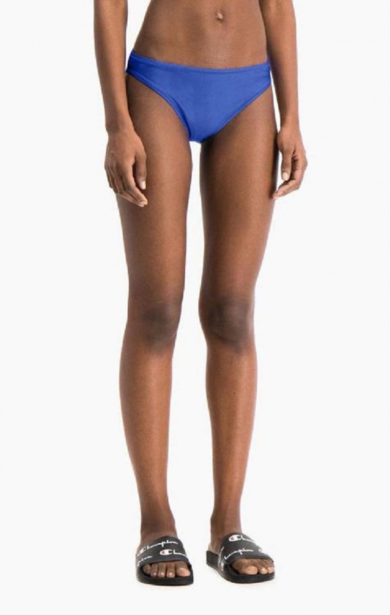 Champion High Leg Bikini Bottoms Badetøj Dame Blå | 4901-FNUET