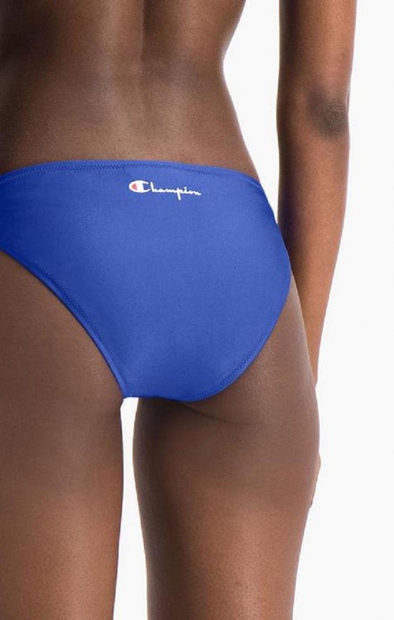 Champion High Leg Bikini Bottoms Badetøj Dame Blå | 4901-FNUET