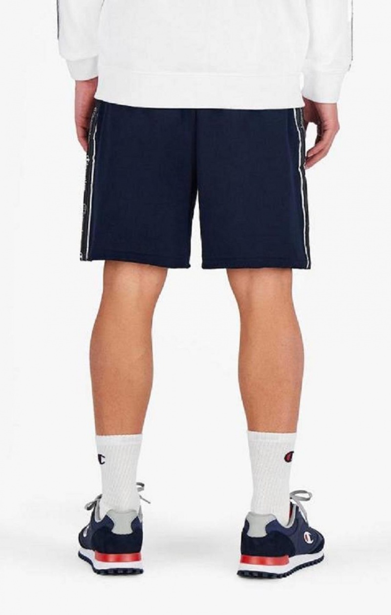 Champion Jacquard Logo Tape Front Seam Shorts Shorts Herre Mørkeblå | 1706-QICJL