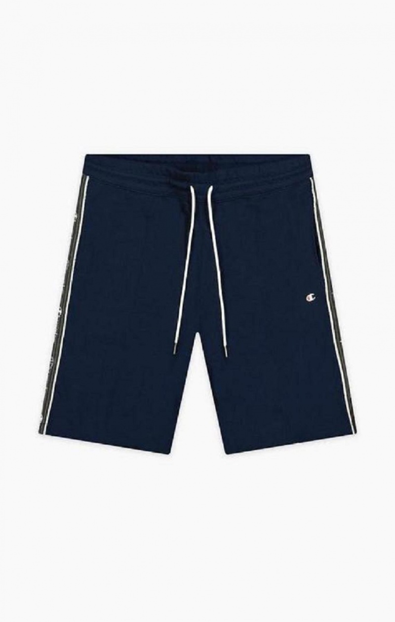 Champion Jacquard Logo Tape Front Seam Shorts Shorts Herre Mørkeblå | 1706-QICJL