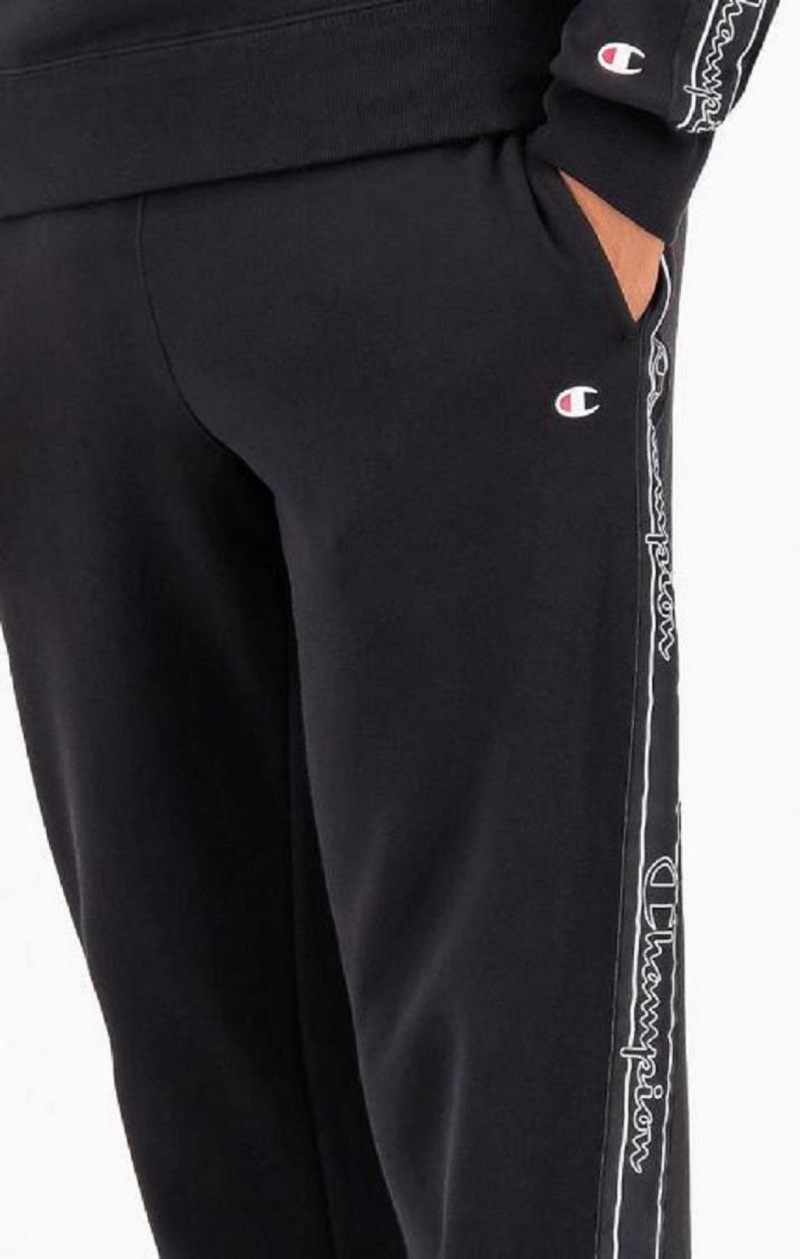 Champion Jacquard Logo Tape Joggers Joggingbukser Herre Mørkegrå | 0658-WRLPT