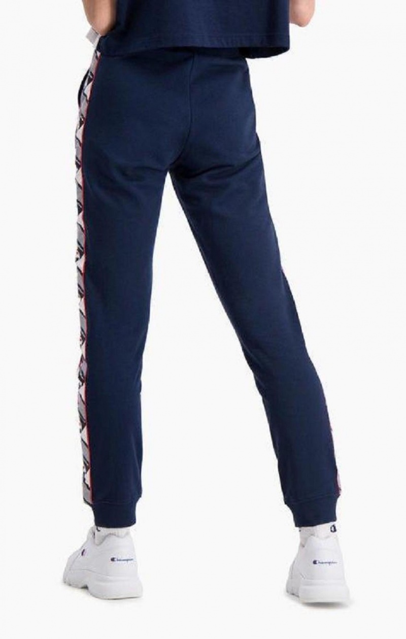 Champion Jacquard Logo Tape Joggers Joggingbukser Dame Mørketurkis | 1409-XJSHD