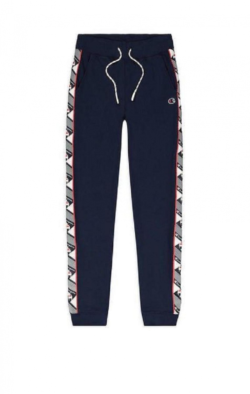 Champion Jacquard Logo Tape Joggers Joggingbukser Dame Mørketurkis | 1409-XJSHD