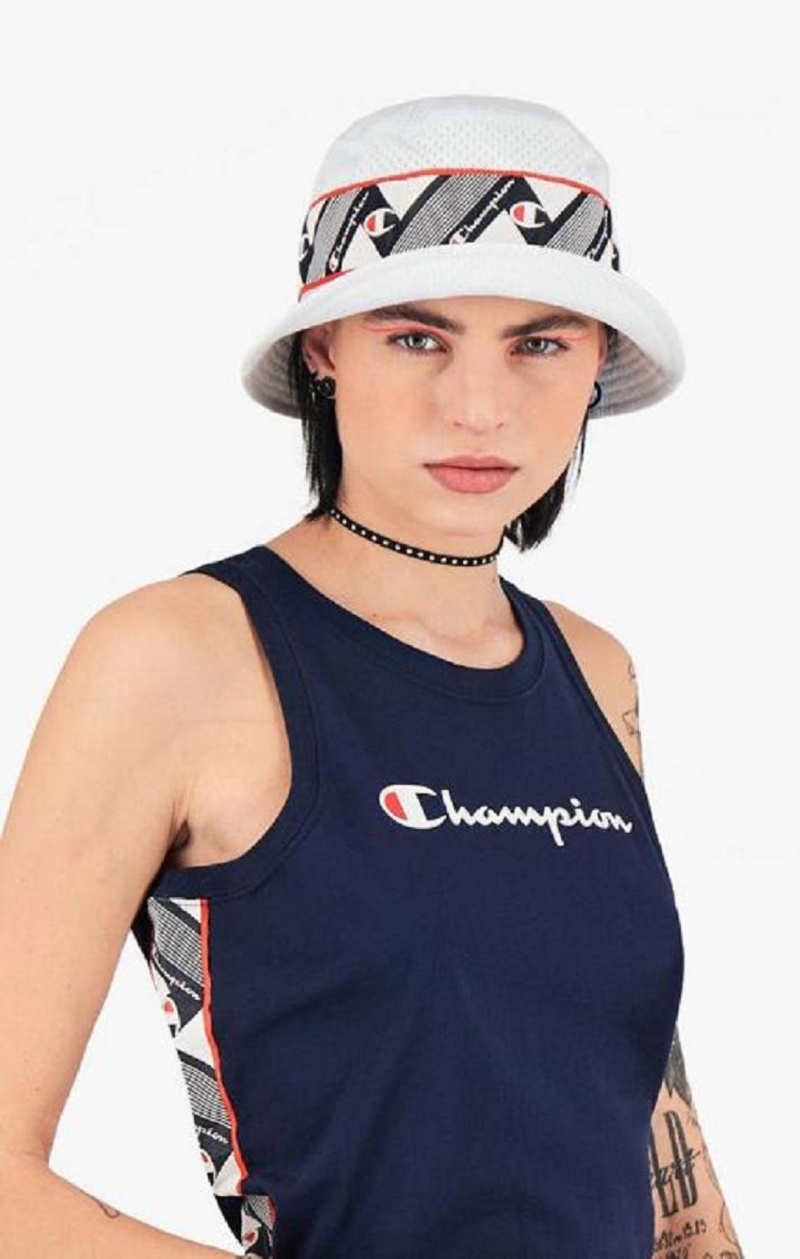 Champion Jacquard Logo Tape Tank Top T Shirts Dame Mørketurkis | 7213-XFWLM