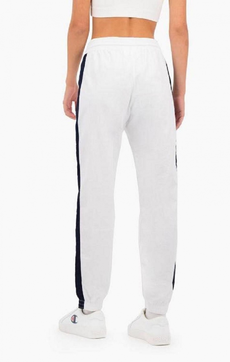 Champion Jacquard Logo Tape Track Pants Joggingbukser Dame Hvide | 3914-LUWGF