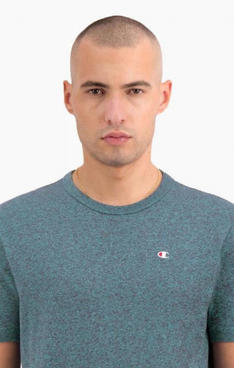 Champion Jaspé Crew Neck T-Shirt T Shirts Herre Turkis | 2546-BCPDE