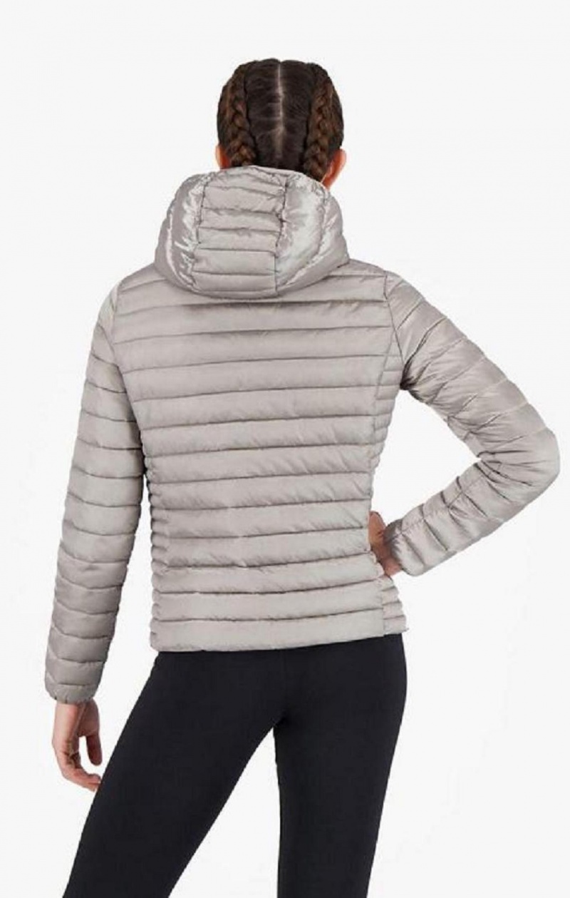 Champion Lette Polstret Hætte Jacket Jakker Dame Hvide | 4619-KFVNH