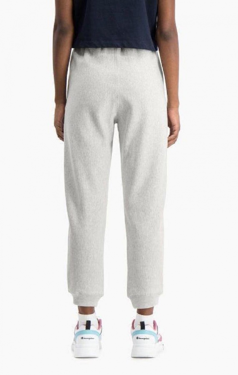 Champion Lette Reverse Weave Cuffed Joggers Joggingbukser Dame Lysegrå | 9785-IYXAT