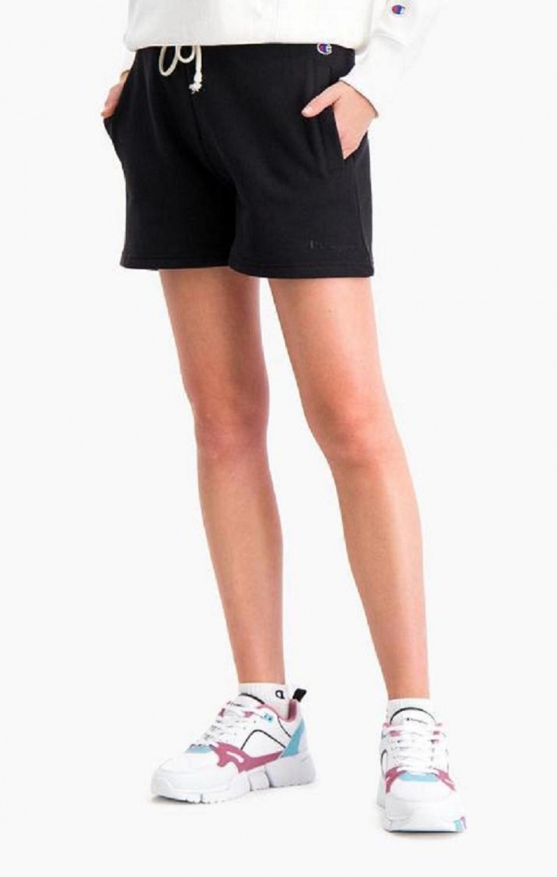 Champion Lette Reverse Weave Shorts Shorts Dame Sort | 1374-WSBNR