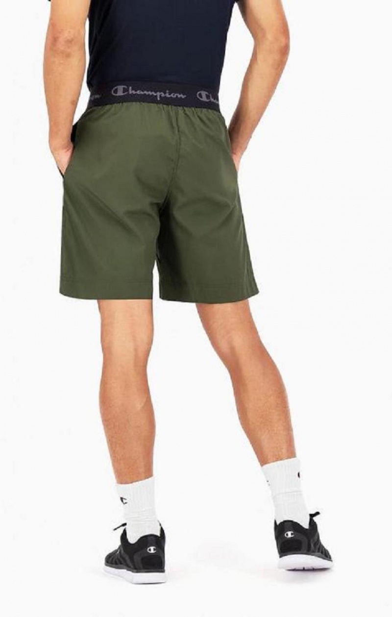 Champion Logo Tape Microfibre Performance Shorts Shorts Herre Grøn | 1328-GHIEO