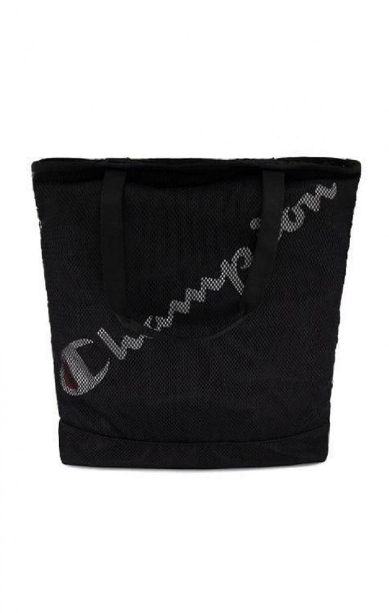 Champion Logo Tape Shopper Tote Bag Tasker Dame Sort | 5794-OLRDP