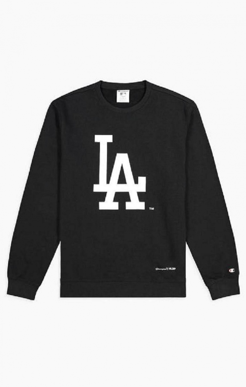 Champion Los Angeles MLB Sweatshirt Sweatshirts Herre Sort | 6394-BFUCH