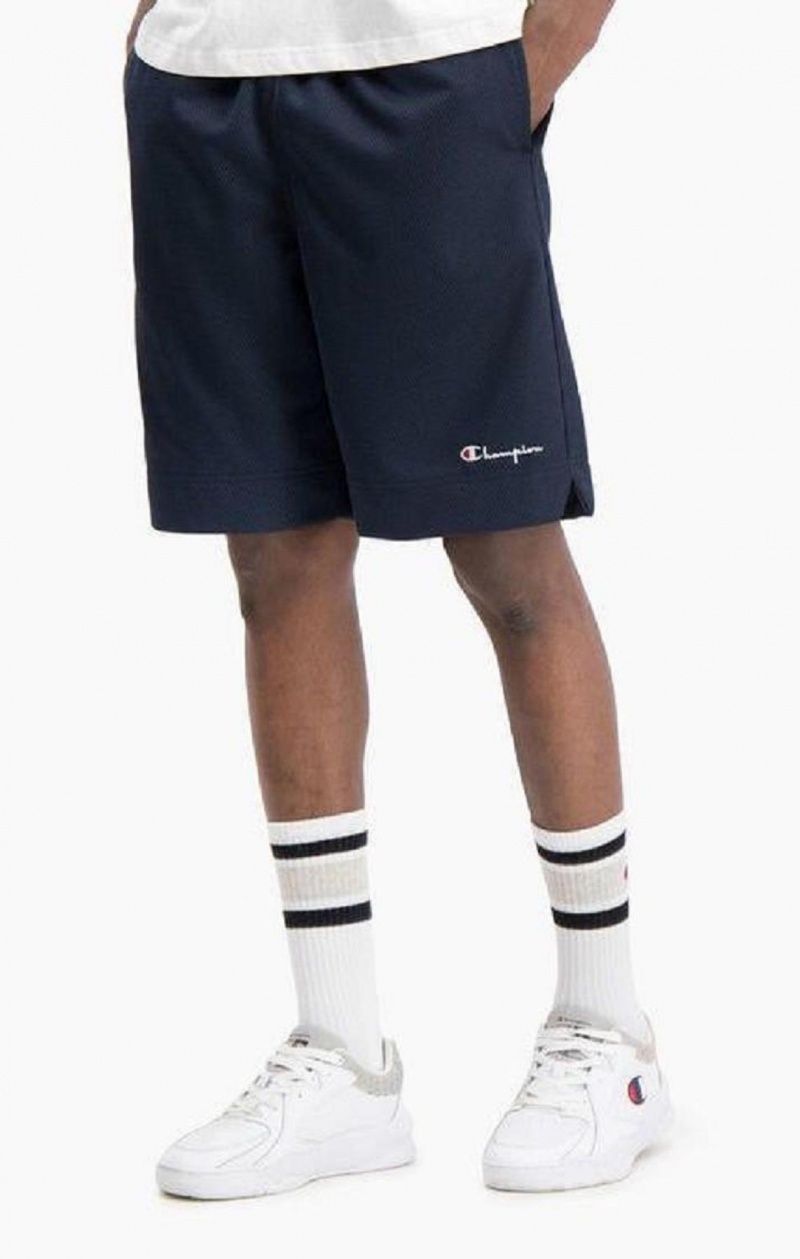 Champion Mesh Basketball Logo Shorts Shorts Herre Hvide | 8264-JXISY