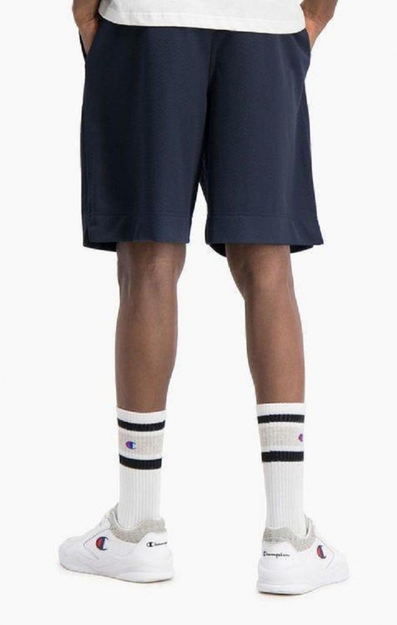 Champion Mesh Basketball Logo Shorts Shorts Herre Hvide | 8264-JXISY